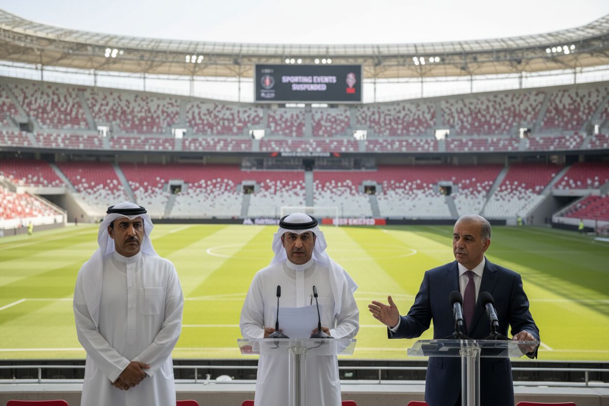 Qatar suspende competiciones deportivas por conflicto bélico regional.
