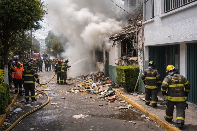Explosión por presunta fuga de gas sacude Axotla y moviliza a cuerpos de emergencia en Álvaro Obregón