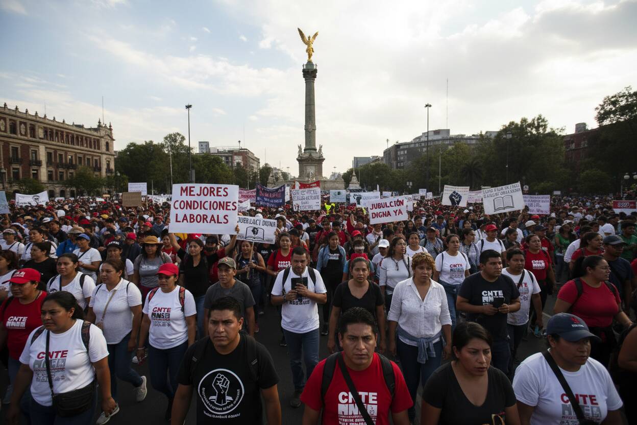 CNTE anuncia paro nacional de 72 horas y marcha al Zócalo