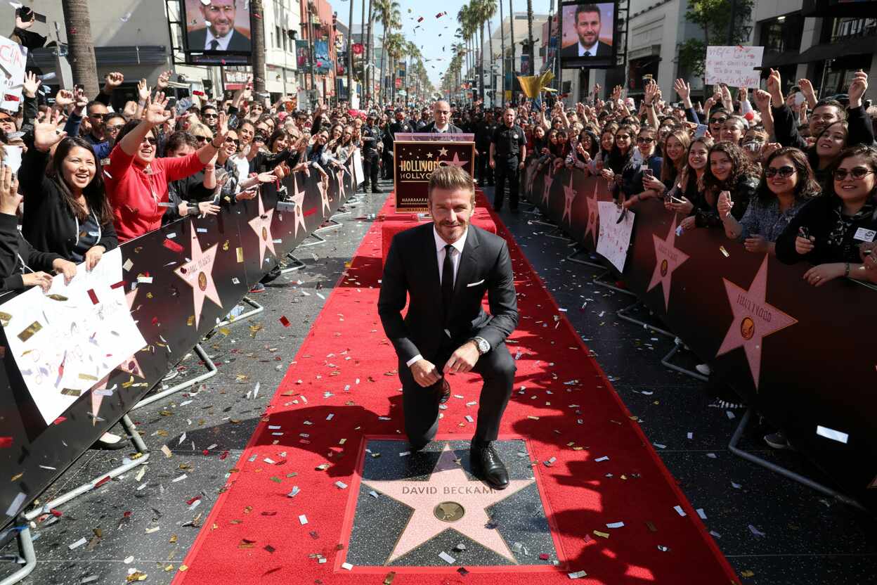 David Beckham recibe estrella en Hollywood durante el Mundial 2026