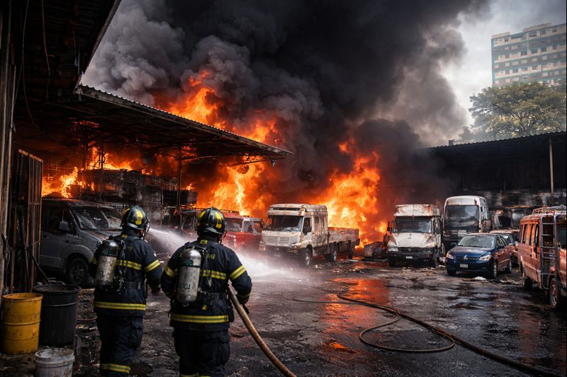 Voraz incendio en Azcapotzalco consume bodega de limpia y desata amplia movilización de emergencia