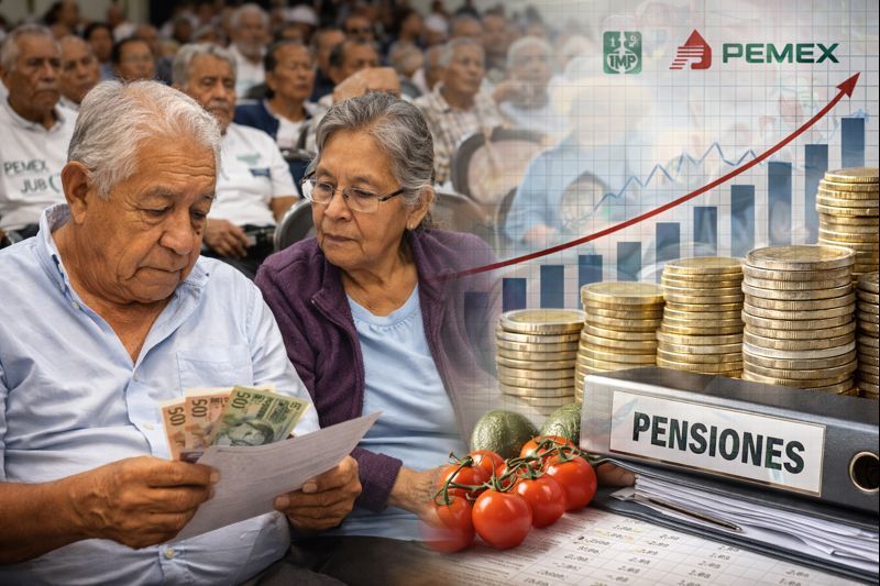 Gastos en pensiones de México alcanzan un billón 611 mil millones en 2025