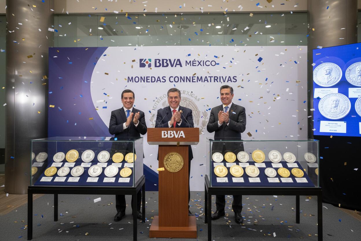 BBVA México lanza monedas conmemorativas de oro y plata acuñadas por Banxico