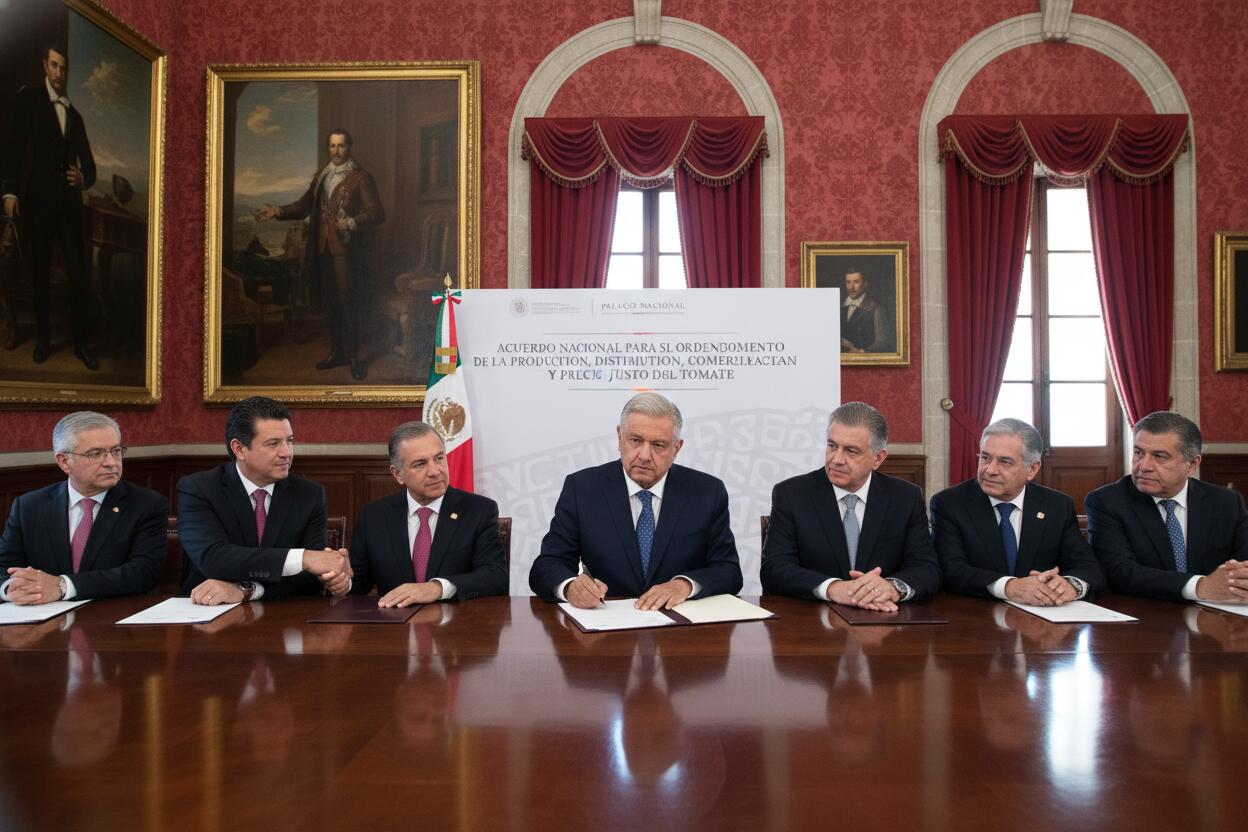 Acuerdo para el precio justo del jitomate beneficia a productores y consumidores