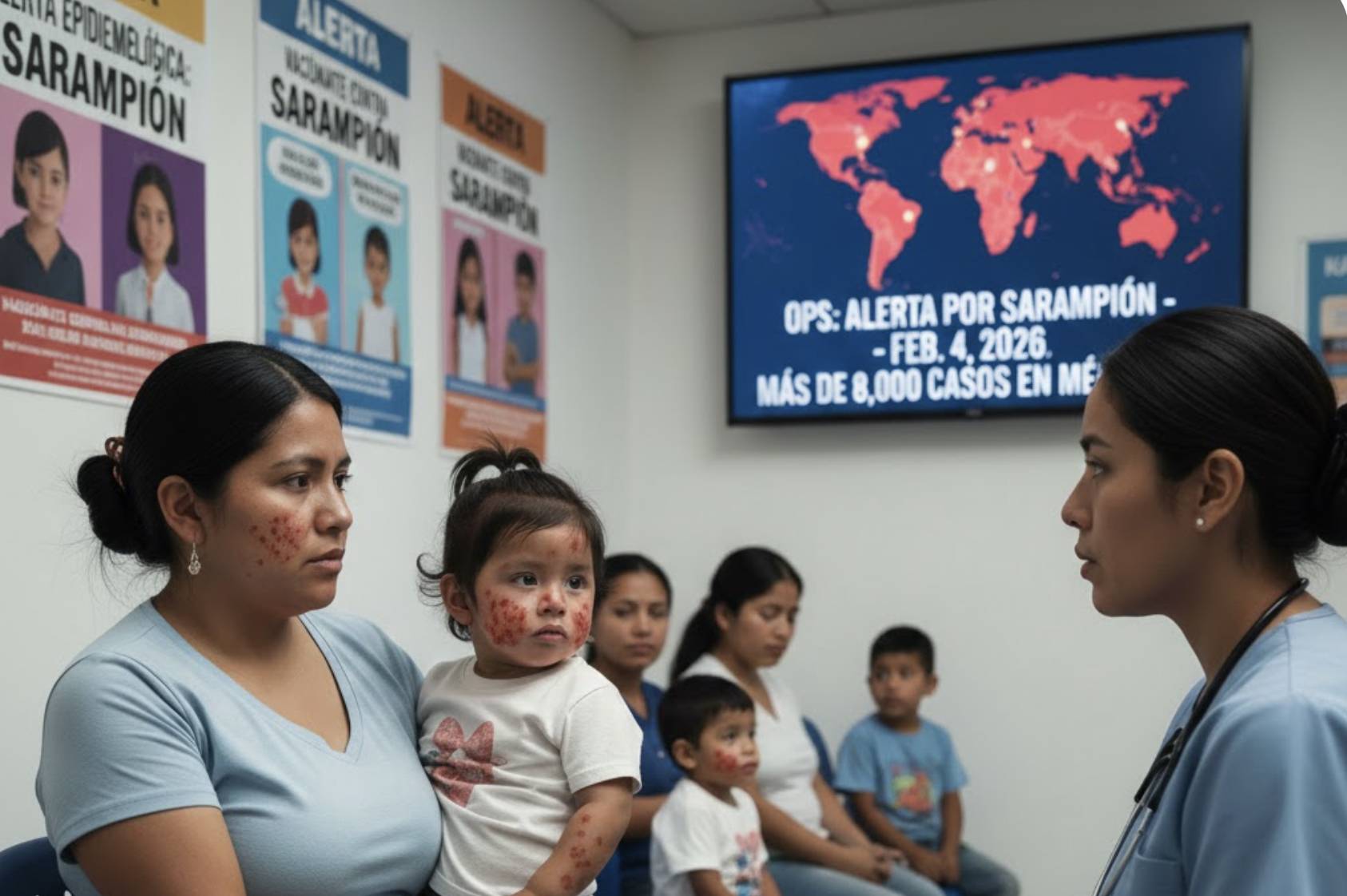 Alerta por sarampión en México: OPS advierte rebrote histórico con más de 8 mil casos confirmados