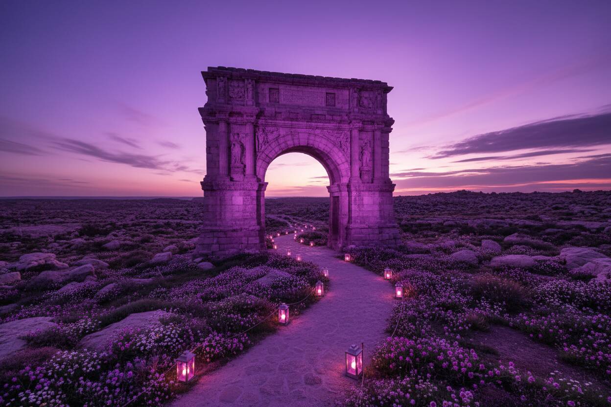 Puerta del Cielo se tiñe de morado por el Día Internacional de la Mujer