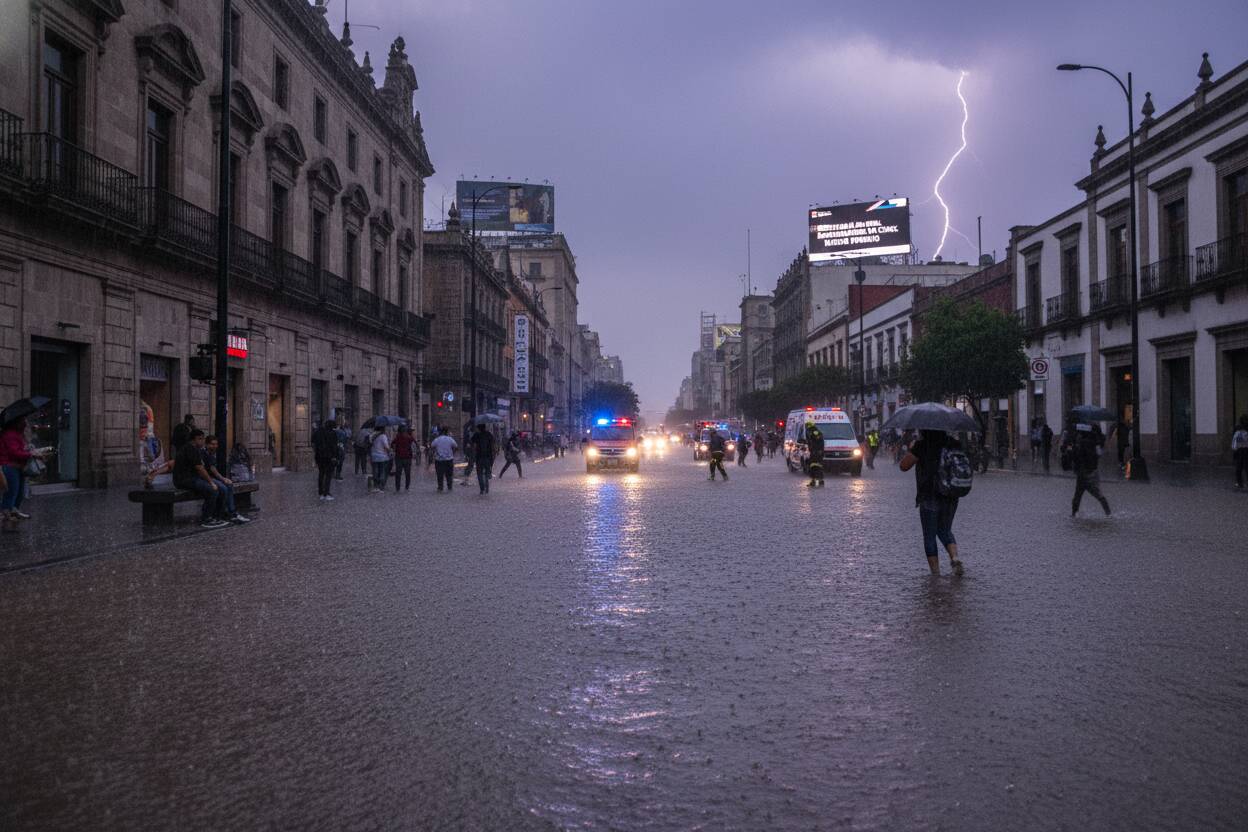 Alerta Roja por lluvias fuertes hoy en Iztacalco y Venustiano Carranza CDMX