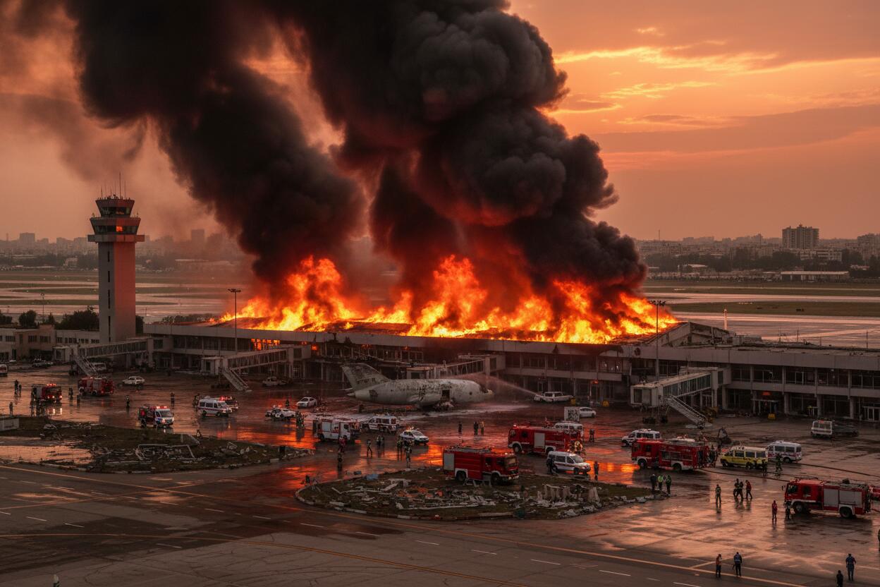 Incendio en aeropuerto de Teherán tras ataques israelíes a infraestructura iraní
