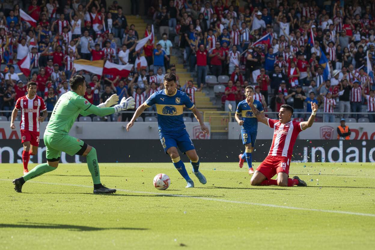 Pumas vence a Necaxa con gol tempranero y dominio total