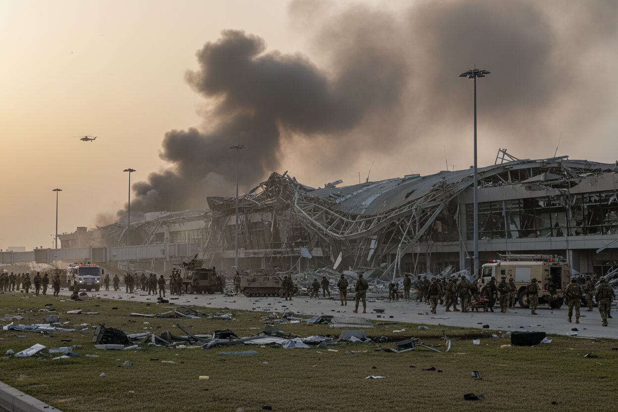 Ataque con drones a tanques de combustible en el aeropuerto de Kuwait