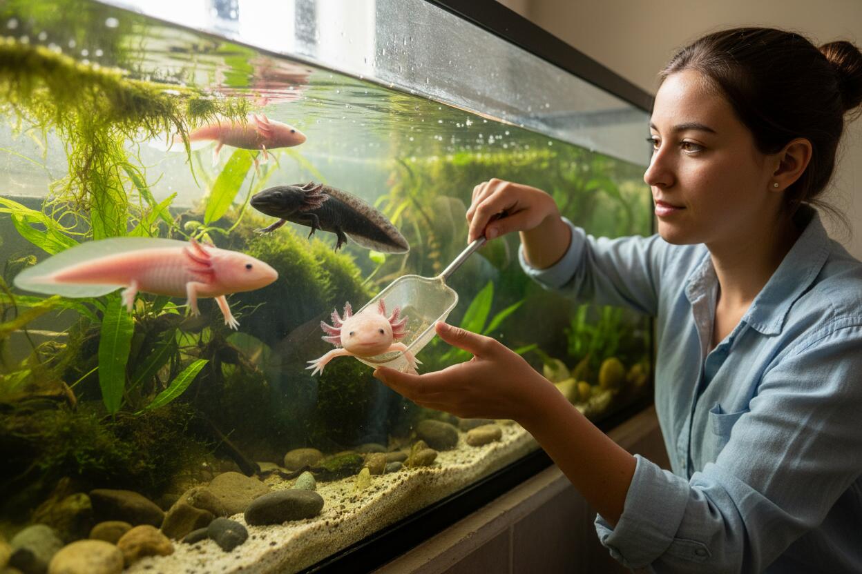 Cabello humano limpia Xochimilco para devolverlo al ajolote