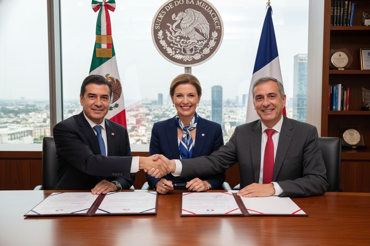México y Francia firman acuerdo para fortalecer educación con enfoque tecnológico.