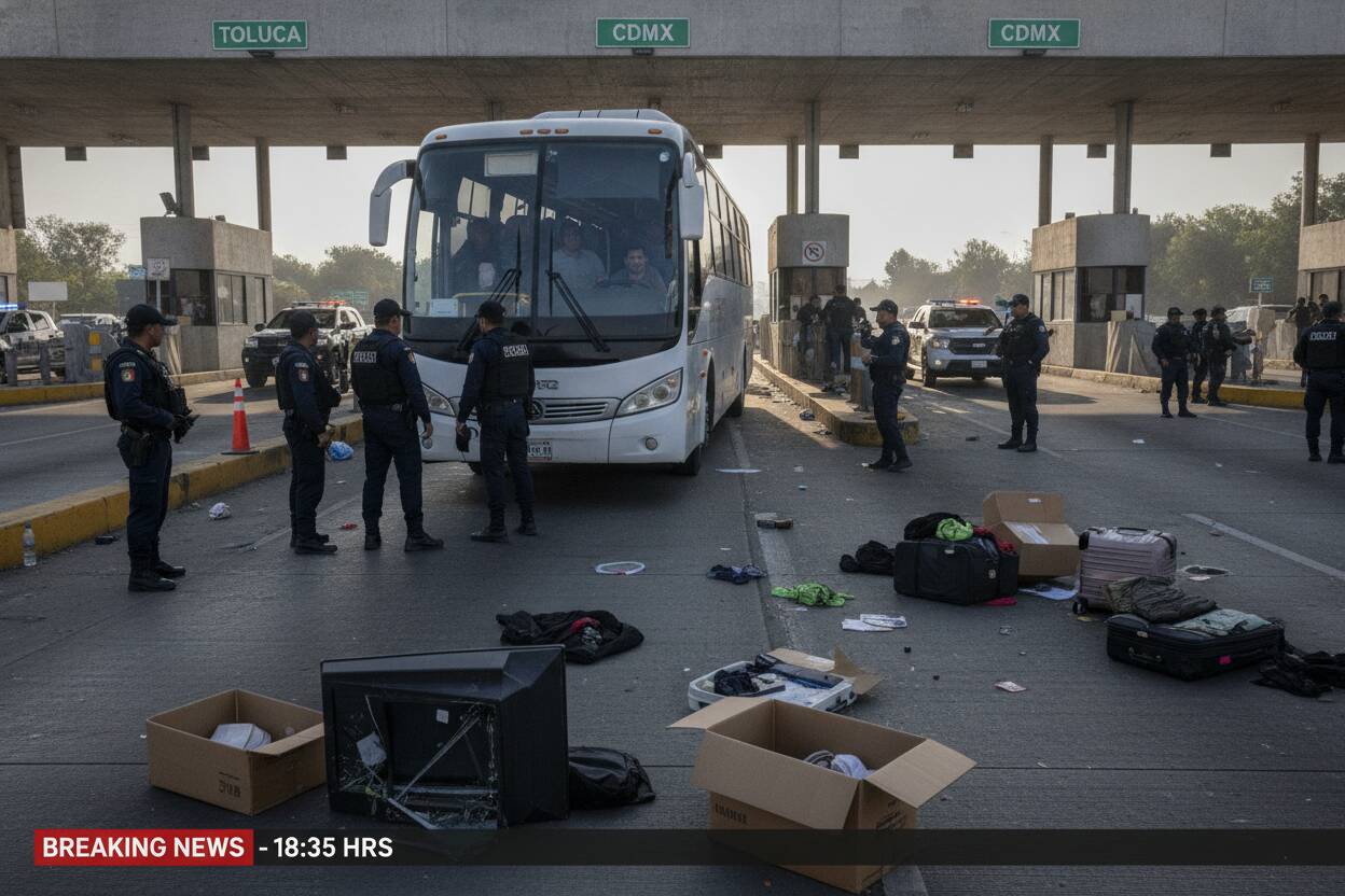 Explosivos encontrados en autobús con estudiantes de Ayotzinapa