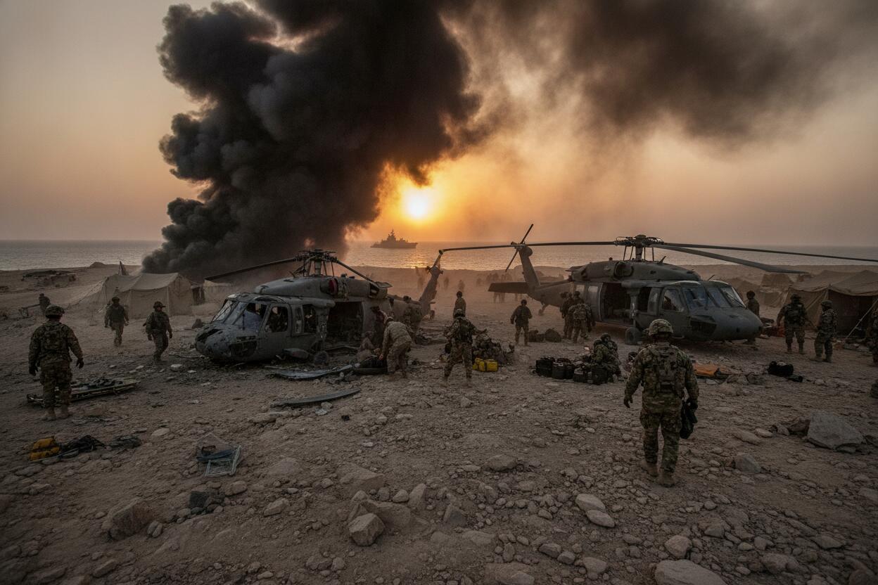 Trump acusa a Irán de derribar un helicóptero Apache estadounidense