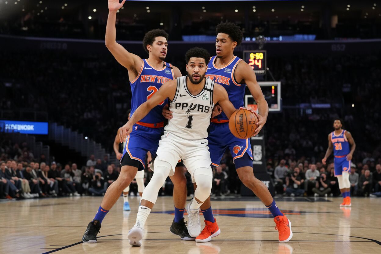 Spurs y Knicks se enfrentan en Nueva York: acciones clave del partido
