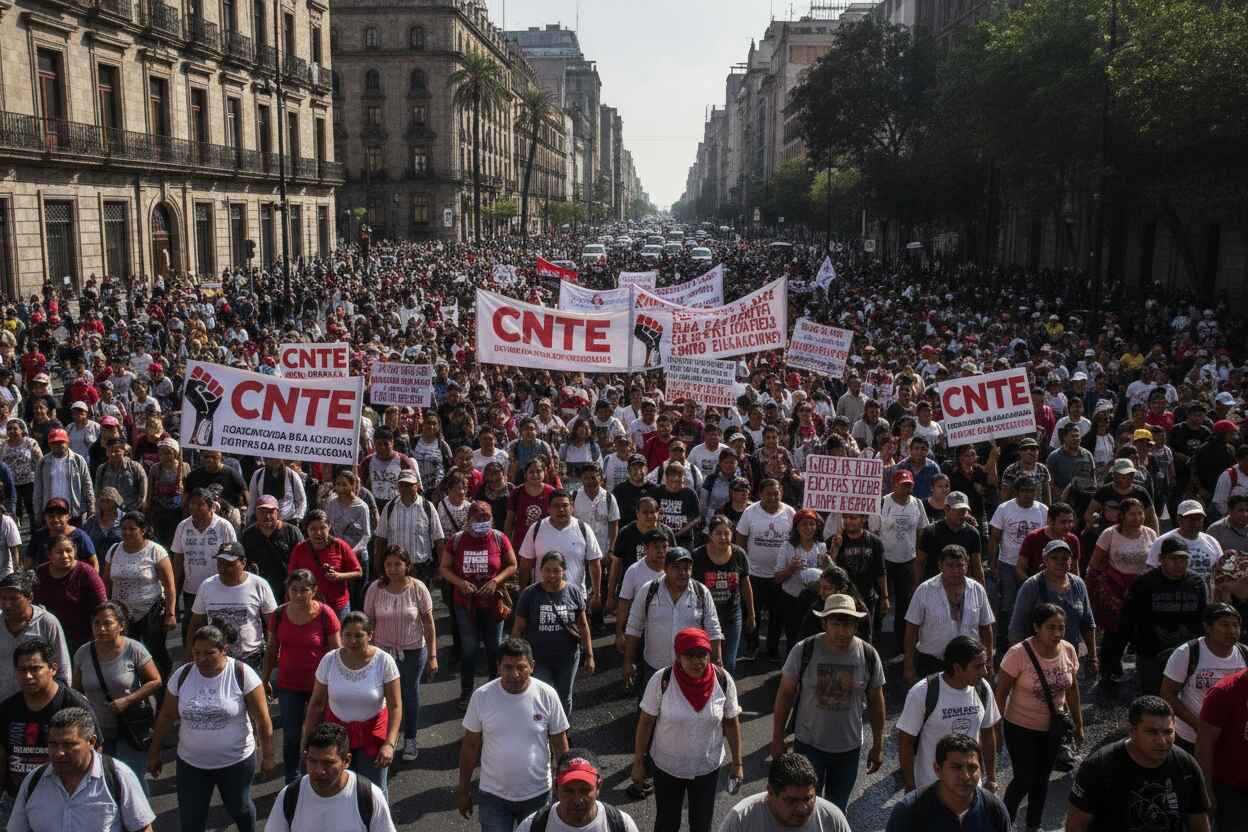 CNTE convoca mega marcha este 10 de junio por Halconazo y demandas laborales