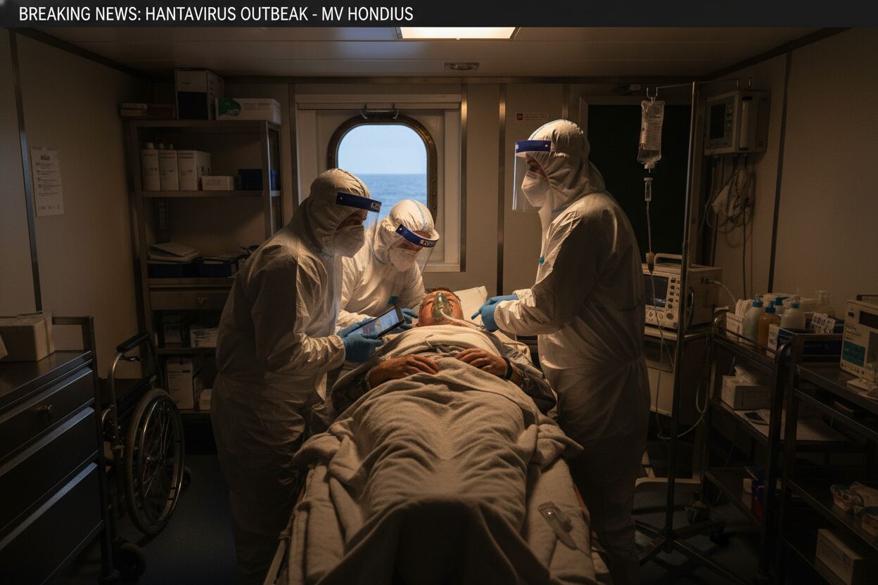 Pasajera francesa en terapia intensiva por hantavirus en crucero.