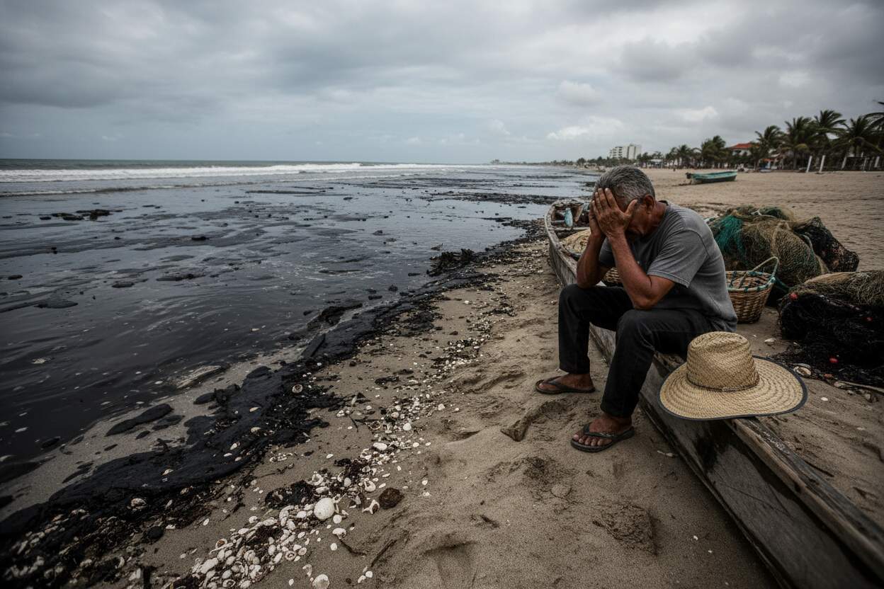 Derrame de petróleo frena turismo en San Juan de Ulúa, Veracruz 30%  
