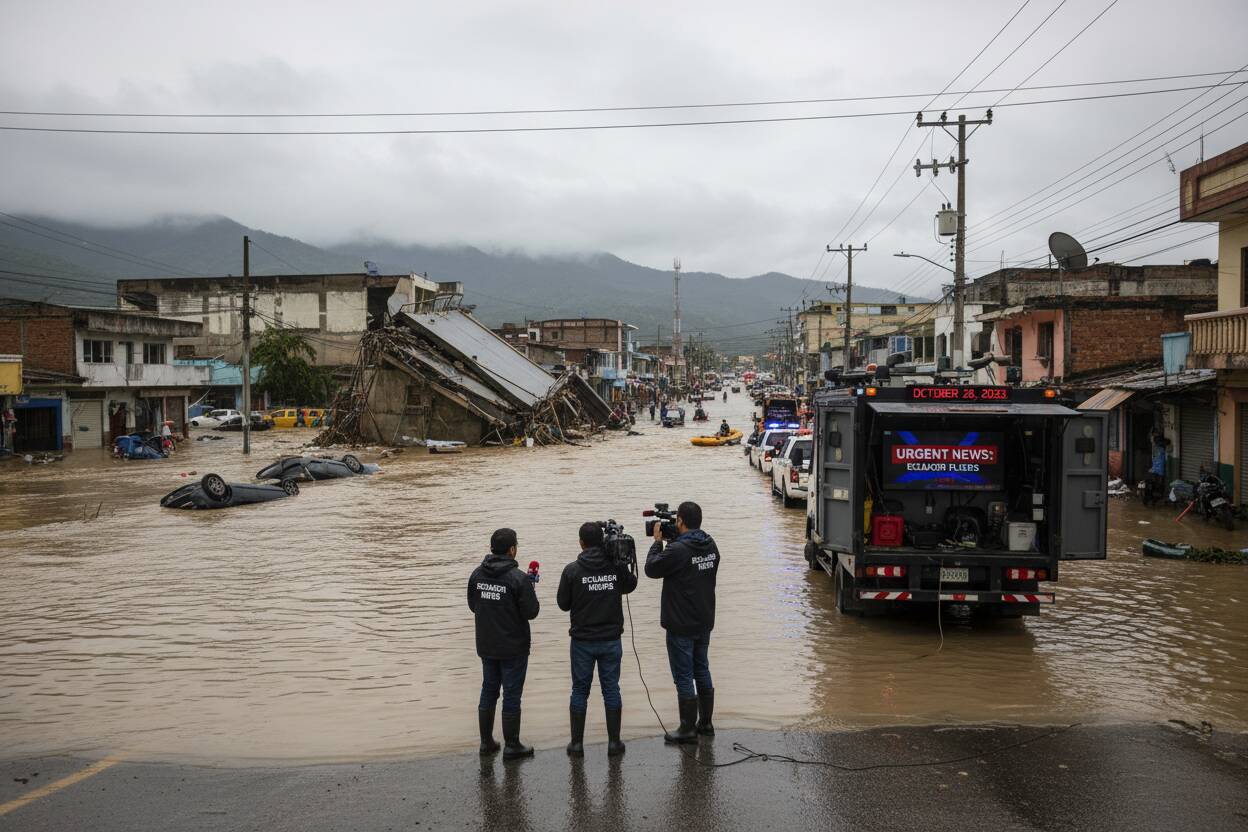 Lluvias torrenciales en Ecuador dejan emergencia nacional y al menos 11 muertos