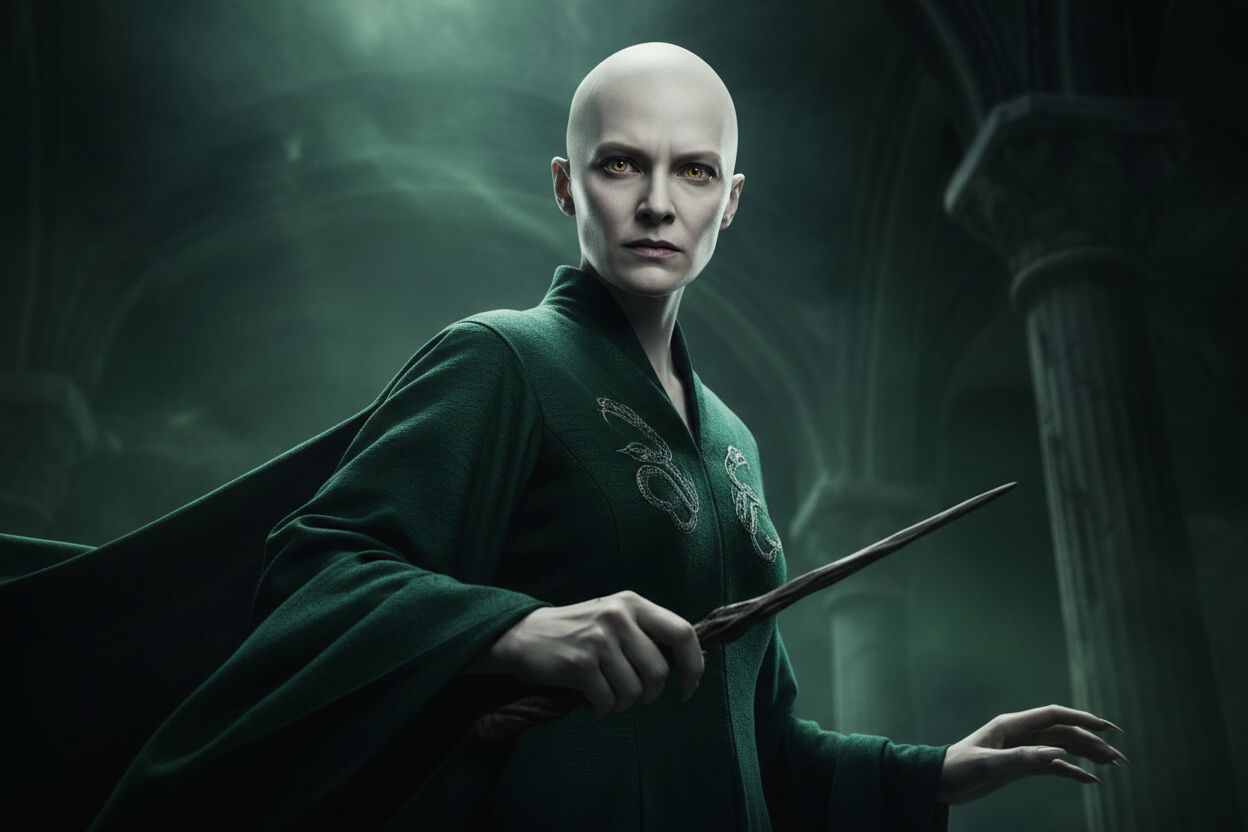 Ralph Fiennes apoya a Tilda Swinton como Voldemort en la serie de Harry Potter