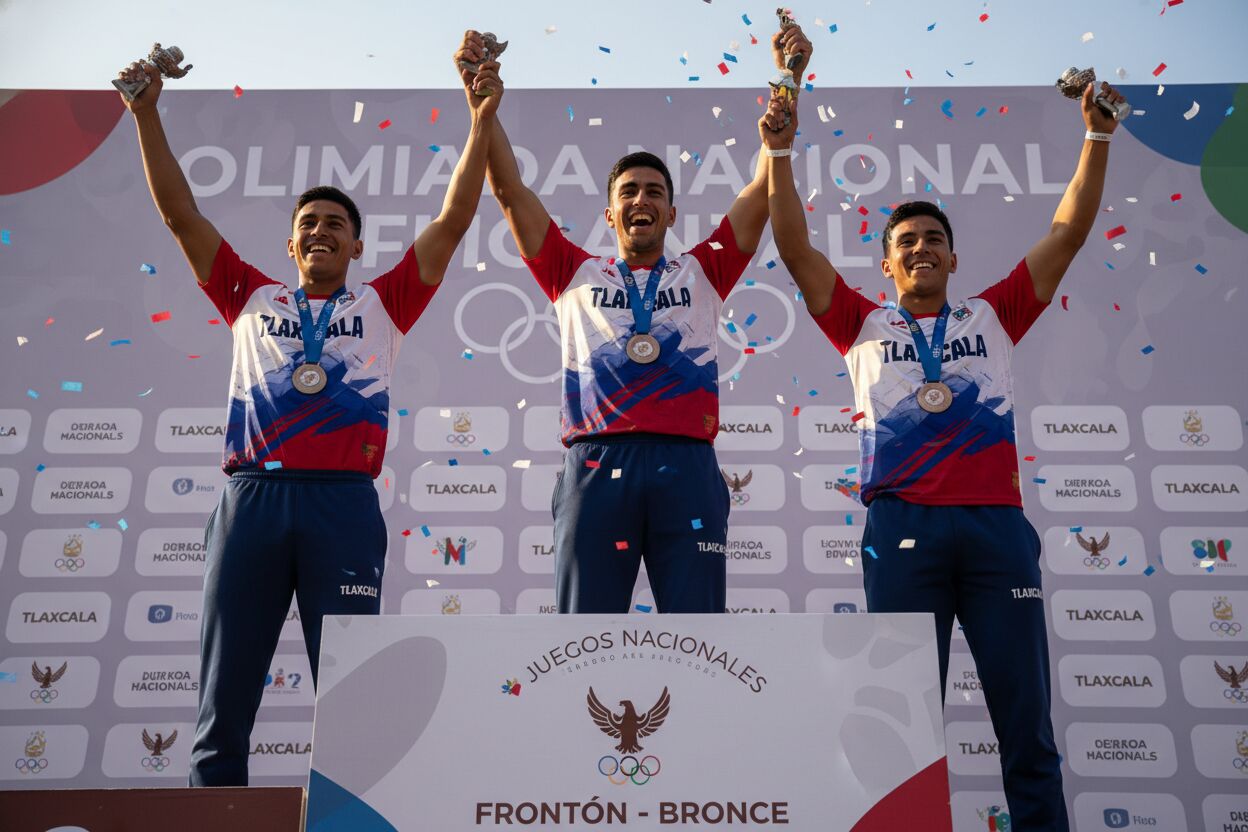 Tlaxcala conquista bronce en frontón y suma 25 medallas en Olimpiada Nacional