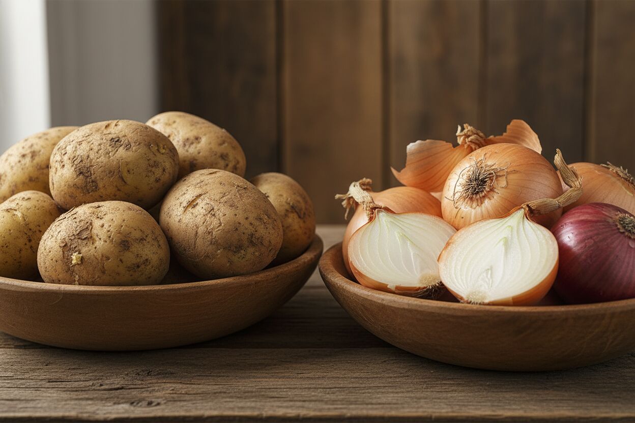 Papas y cebollas: Cómo almacenarlas correctamente para prolongar su vida útil