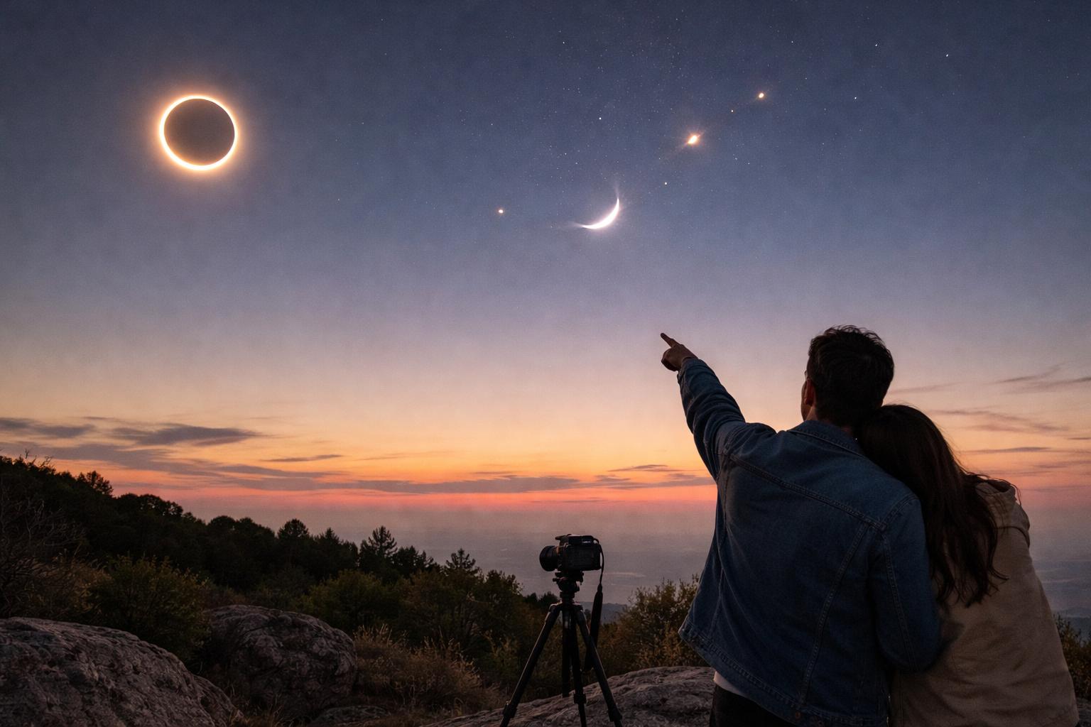 Eclipse solar anular de febrero 2026 y conjunciones planetarias: fechas y cómo observarlos