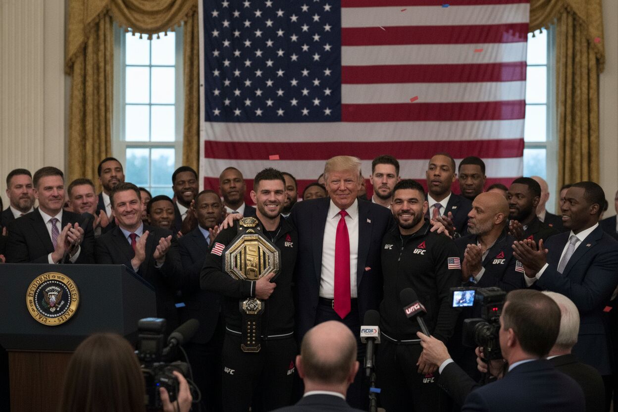 Peleador de UFC llama evento de cumpleaños de Trump una 'distracción' de problemas nacionales
