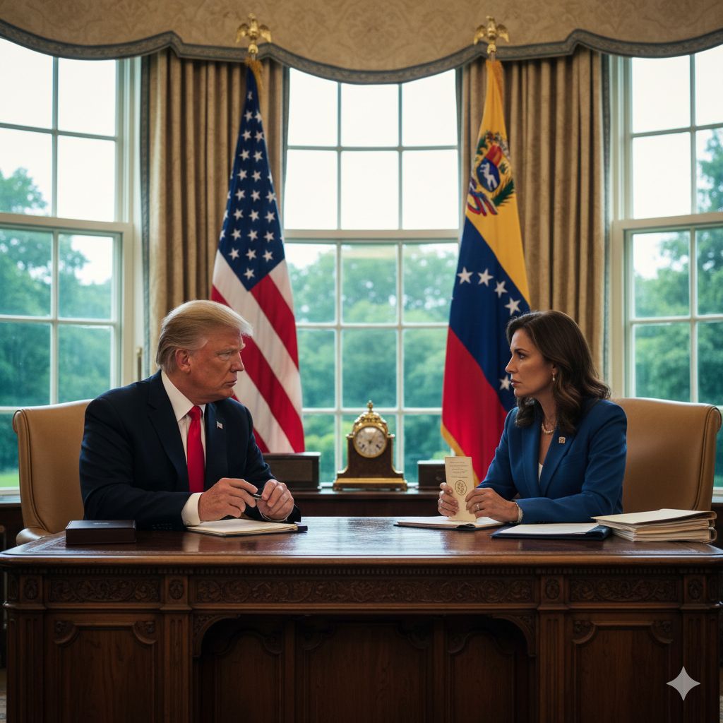 Trump se reúne con María Corina Machado en Washington: momento clave para Venezuela