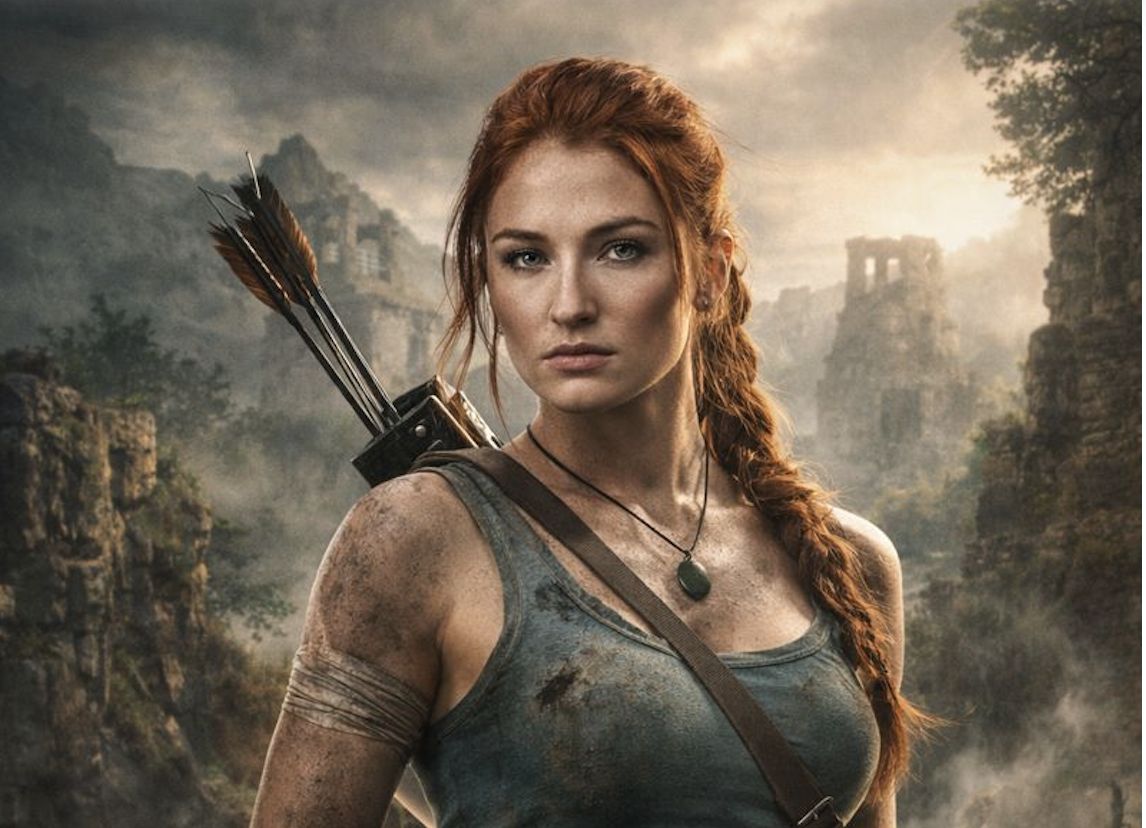 Sophie Turner se transforma en Lara Croft para el nuevo reboot de Tomb Raider