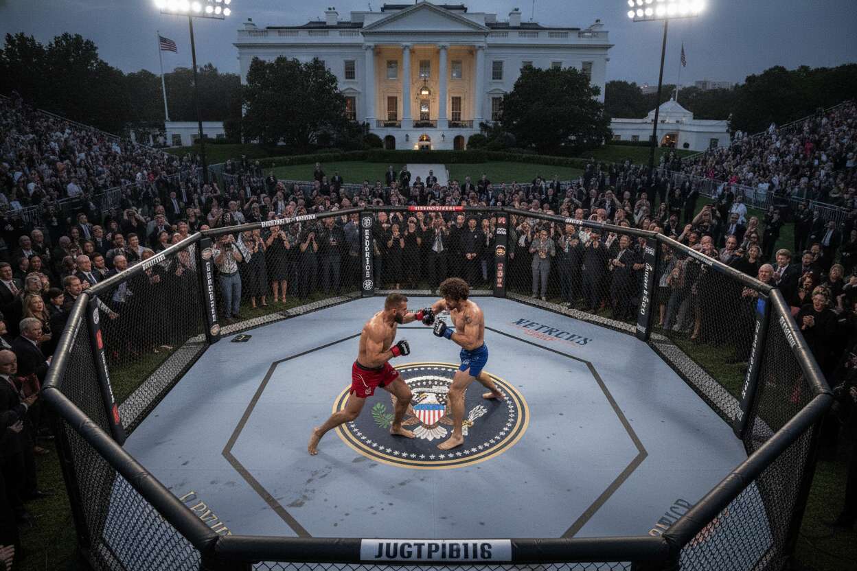 Gaethje vence a Topuria en la Casa Blanca y se corona campeón de la UFC