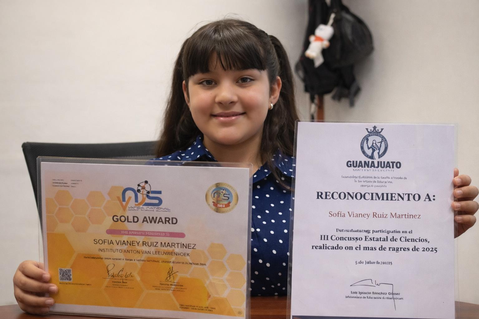 Niña de 12 años de Guanajuato gana bronce mundial en Olimpiada de Ciencias en China