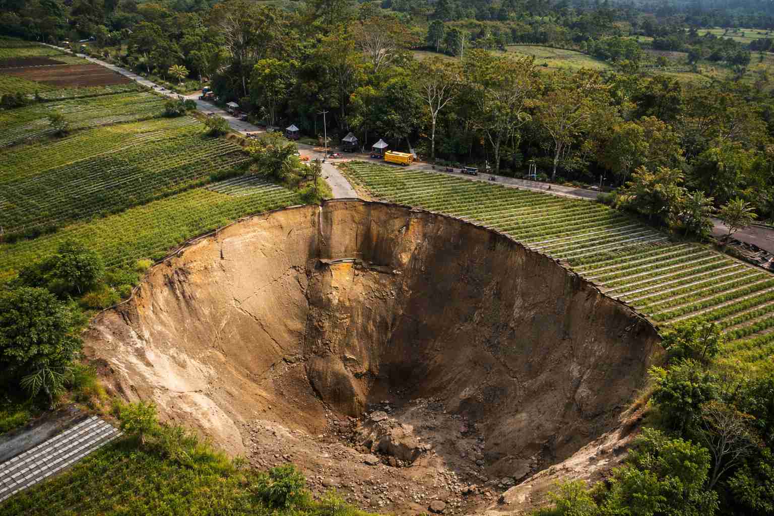 Gigantesco agujero avanza hacia una comunidad en Indonesia: científicos explican el fenómeno