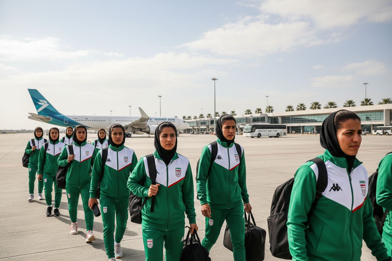Jugadoras de Irán viajan a Omán tras polémica en la Copa de Asia Femenina