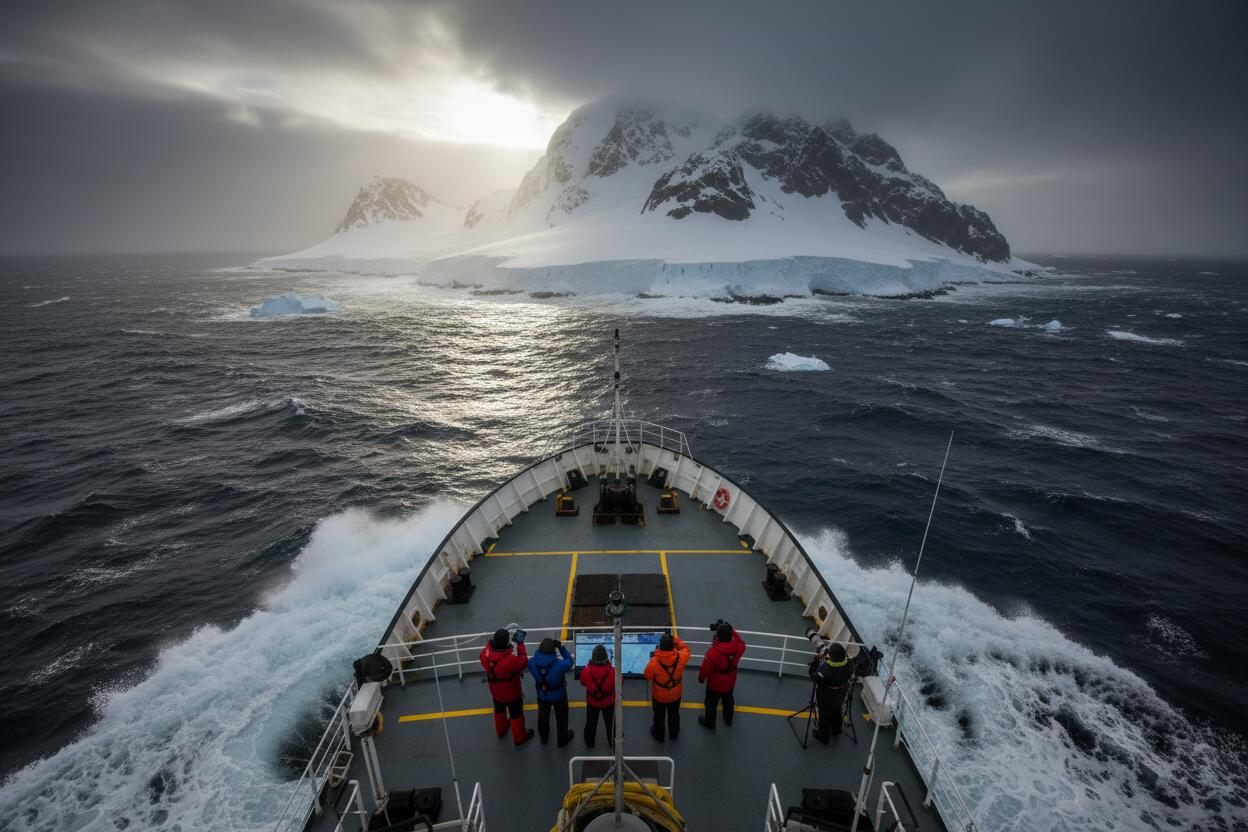 Isla desconocida descubierta en la Antártida durante tormenta