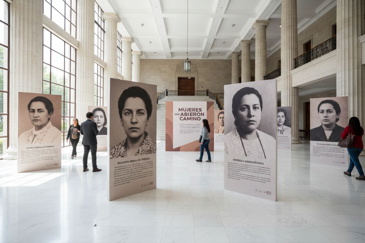 Exposición 'Mujeres que Abrieron Camino 'visibiliza la lucha política femenina en México