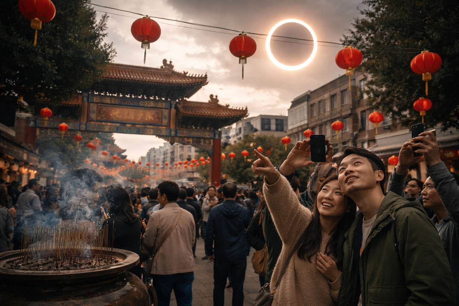 ¿Qué significa el eclipse anillo de fuego durante el Año Nuevo chino 2026?