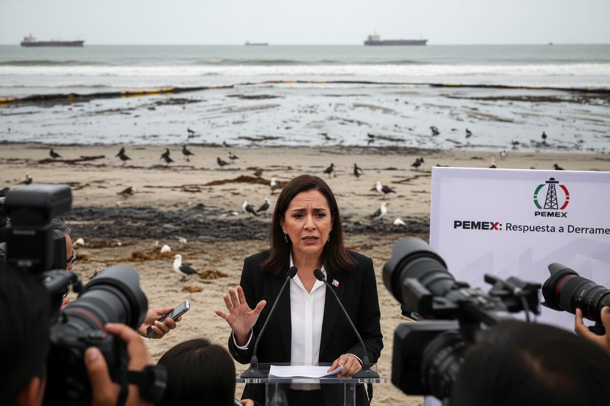 Nahle rectifica origen del derrame de chapopote en Veracruz: Marina investiga