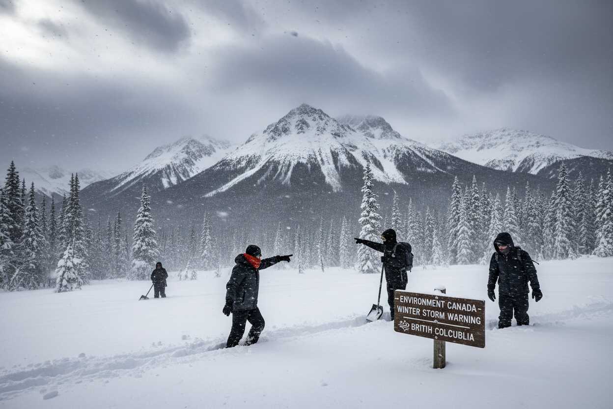 Nieve y frío intenso azotan algunas partes de la Columbia Británica.