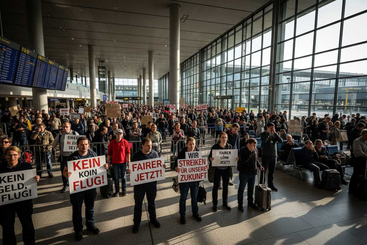 Huelga en el aeropuerto de Berlín paraliza vuelos y afecta a miles de pasajeros.