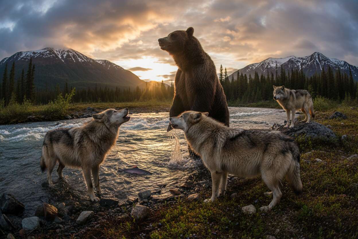 Alaska reduce osos y lobos para salvar al caribú: controversia creciente