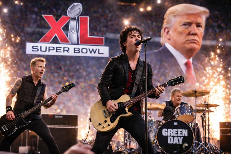 Green Day en el Super Bowl: ¿Mensaje político contra Trump en el evento deportivo más importante?