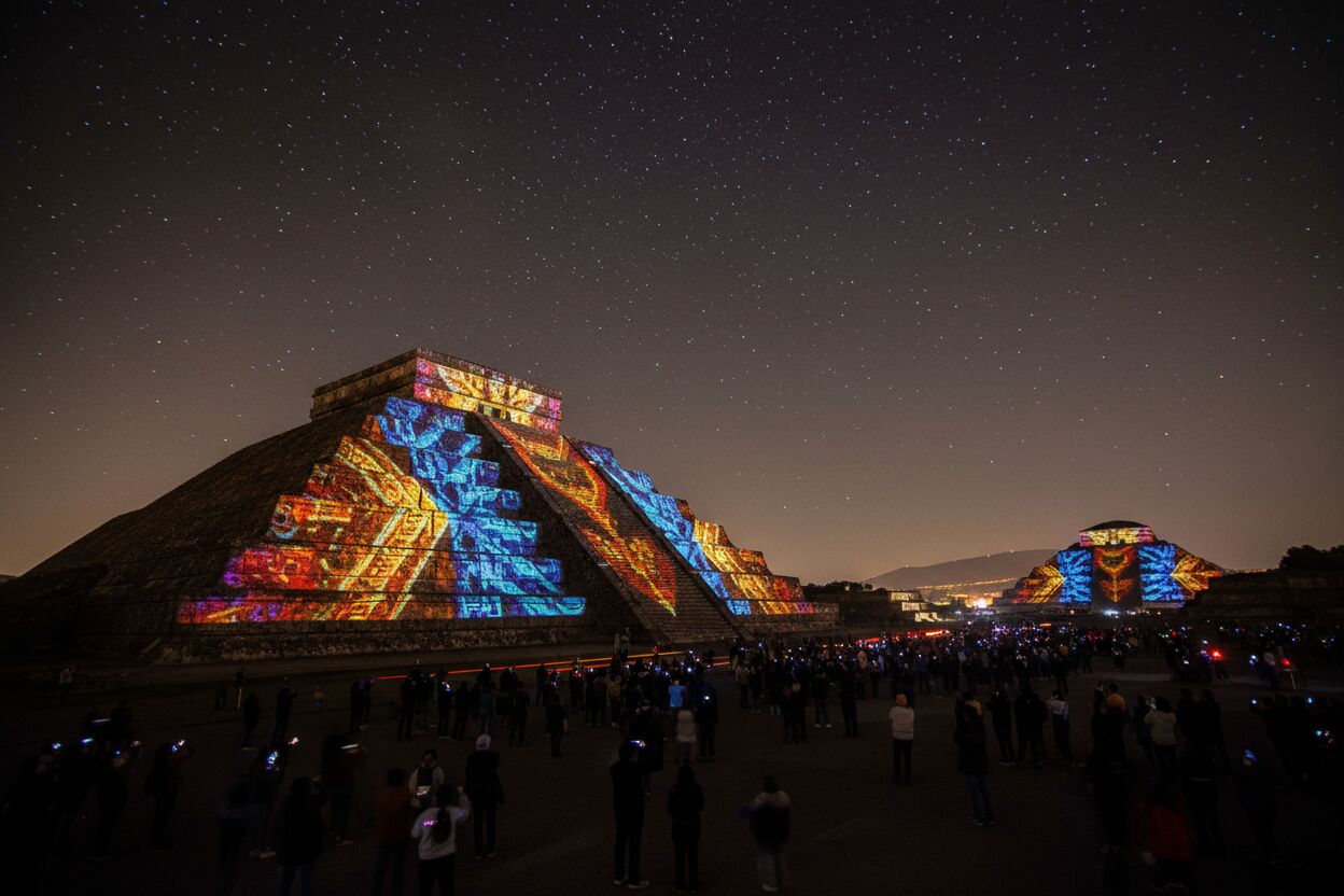 Reactivarán espectáculo de luz y sonido en Teotihuacán para el Mundial 2026