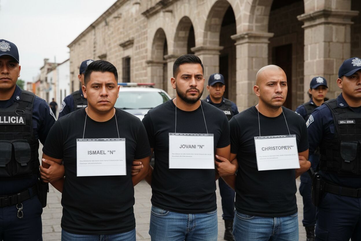 Detenidos tres presuntos ladrones de joyerías en Edomex con droga.