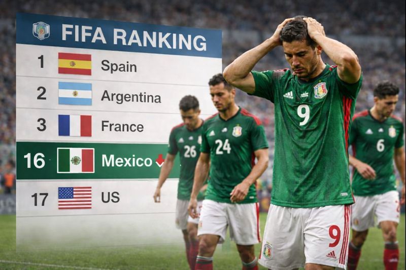 México retrocede en el ranking FIFA cinco meses antes del Mundial 2026: ¿cuál es su puesto?