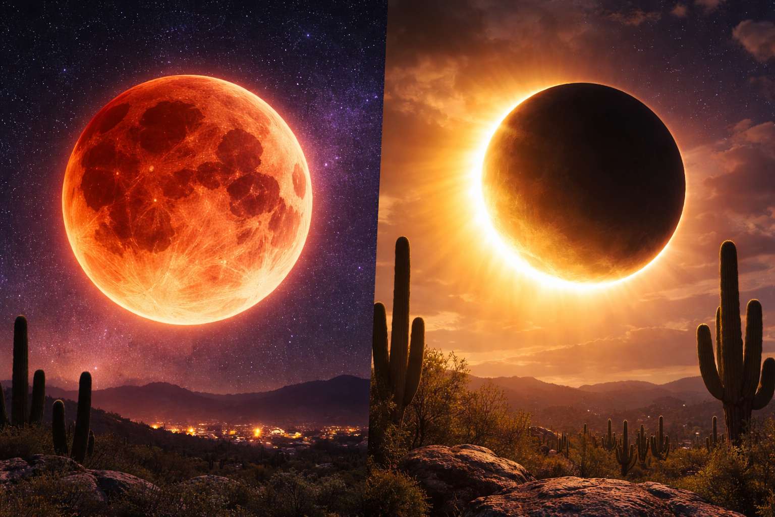 Cuándo serán los eclipses de 2026 en México: fechas de la Luna de Sangre y eclipse solar
