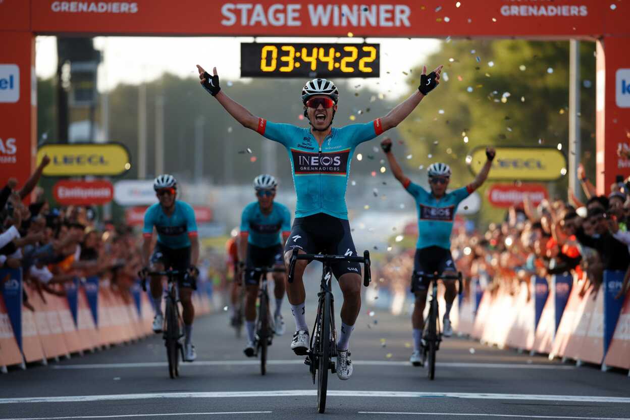 Isaac Del Toro gana etapa reina en el Tour de los Emiratos y lidera la clasificación.