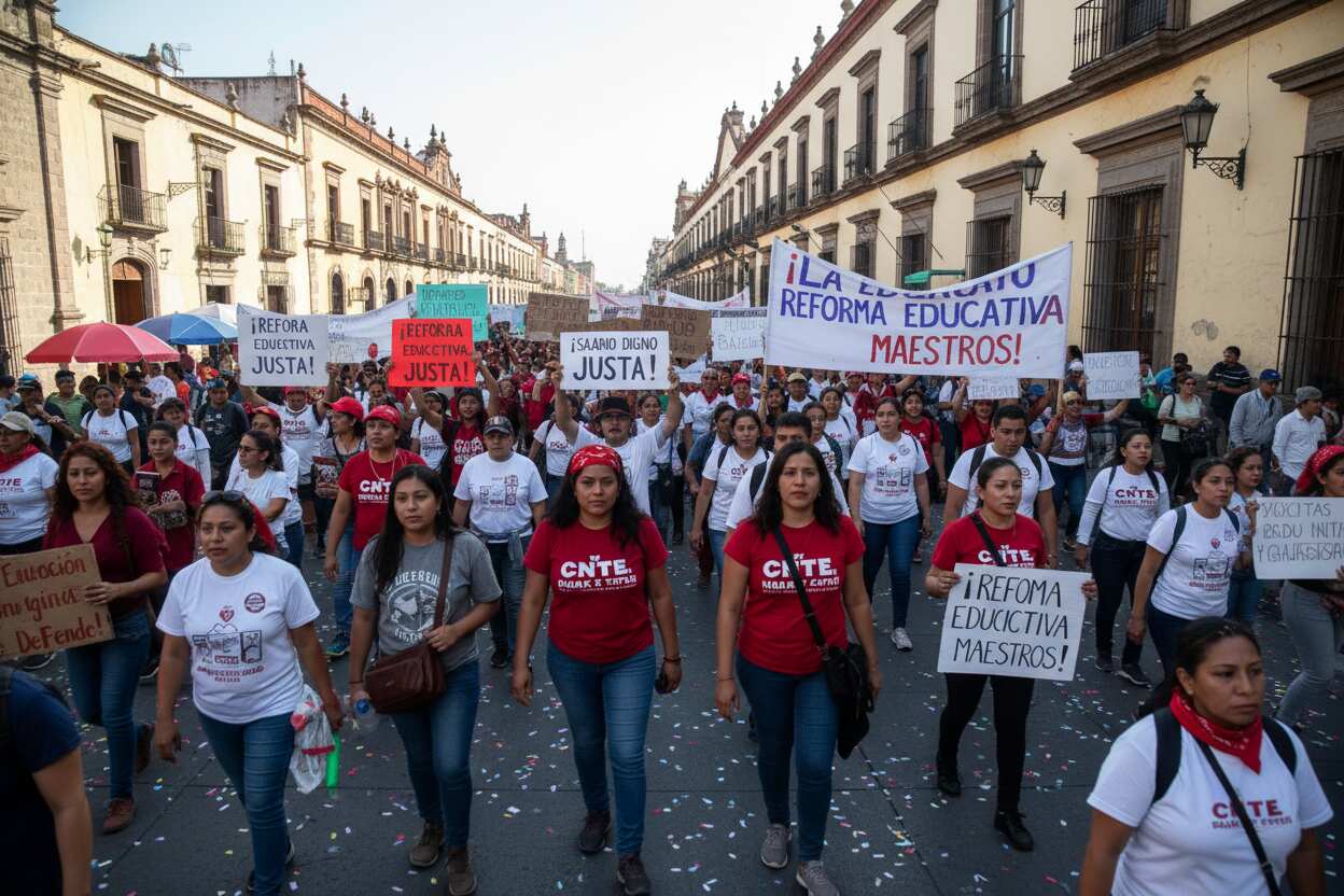 Maestros suspenden paro en CDMX pero prometen regreso para Mundial 2026