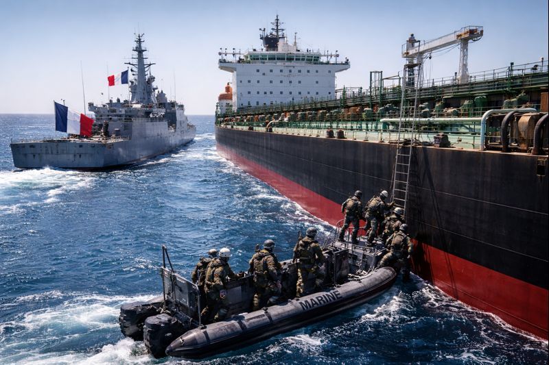 Marina francesa intercepta petrolero ruso en el Mediterráneo