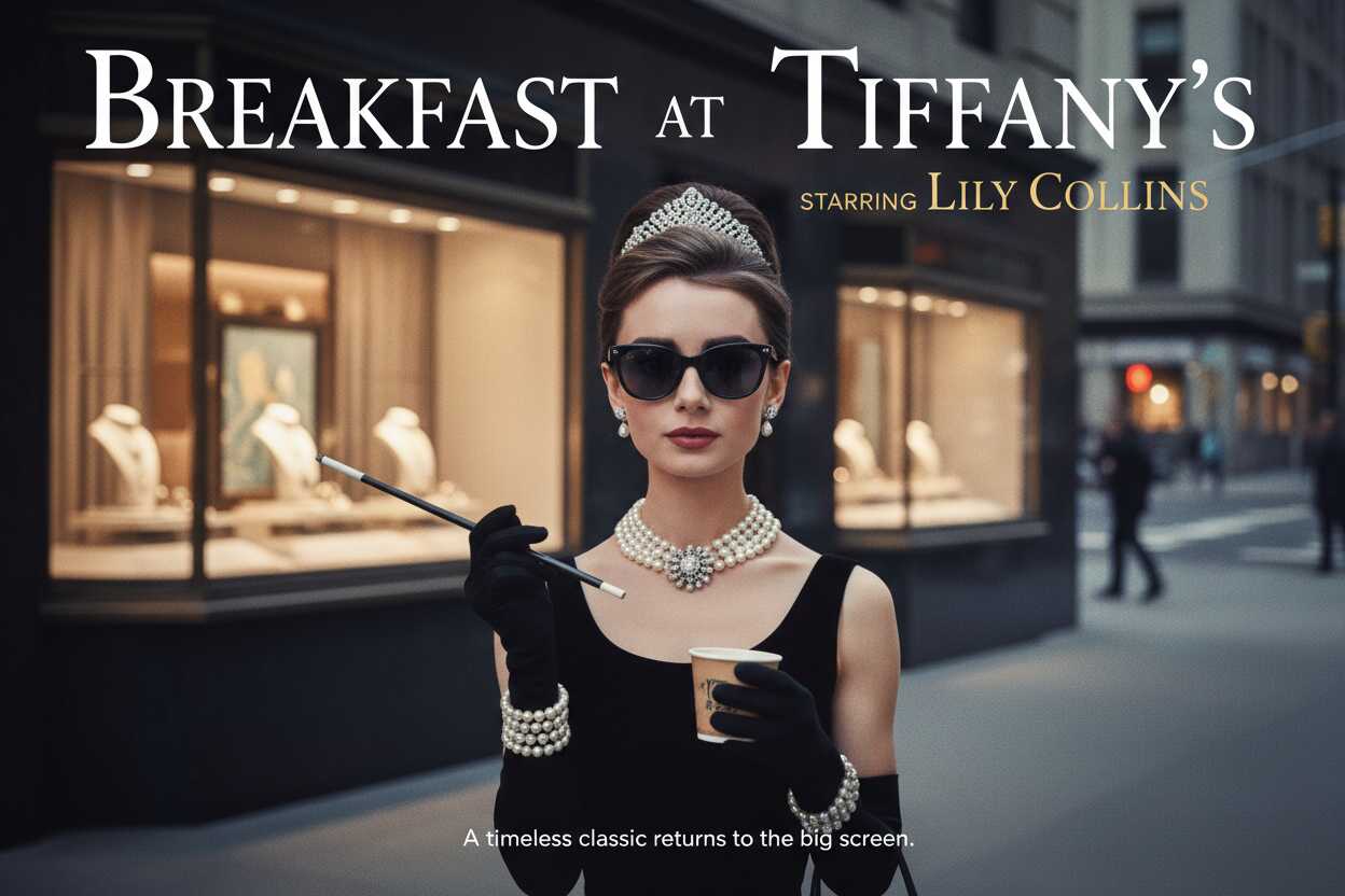Lily Collins como Audrey Hepburn: Detrás de cámaras de Breakfast at Tiffany's